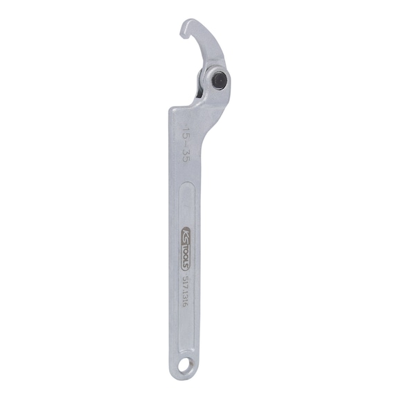 Hook wrench with nose, 15-35 mm - Articulated hook spanner Nose