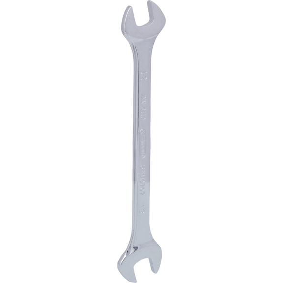 CHROMEplus combination wrench, 12x13 mm on hanger - CHROMEplus double open-end wrench