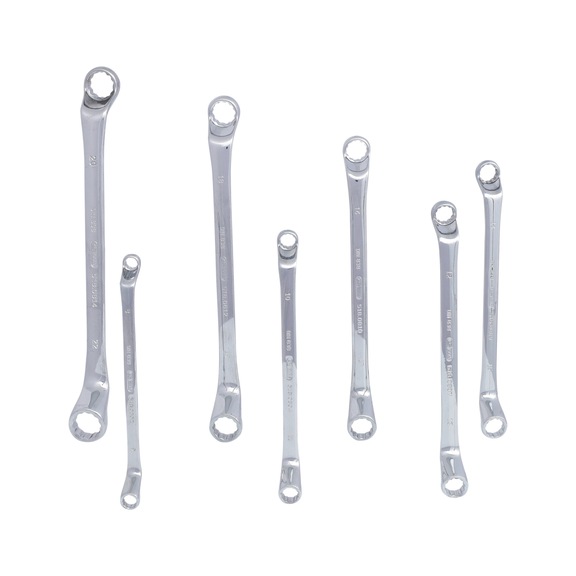 KS TOOLS CHROMEplus double ring spanner set, 7-piece - Double ring spanner set