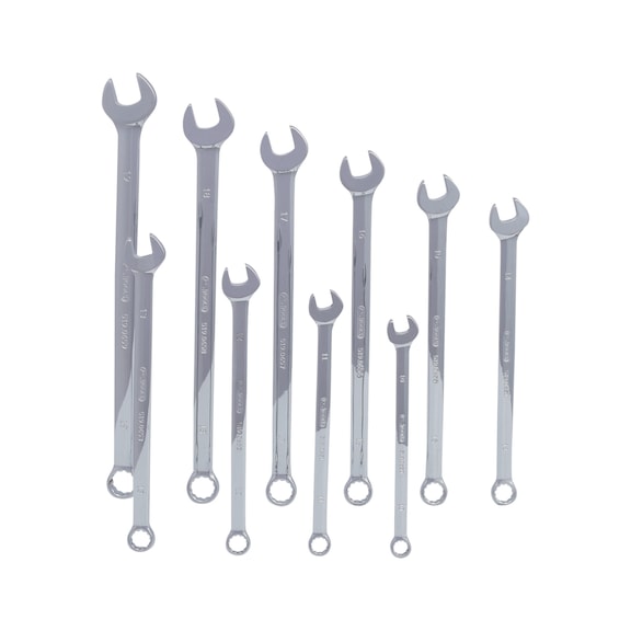 CHROMEplus combination wrench set, XL, 10-piece - Combination spanner set