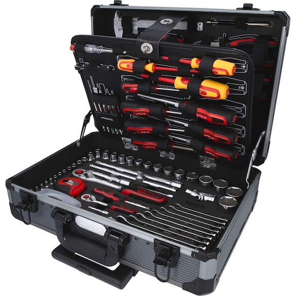 1/4 inch, 1/2 inch universal tool set, 130-piece - Socket wrench (set)