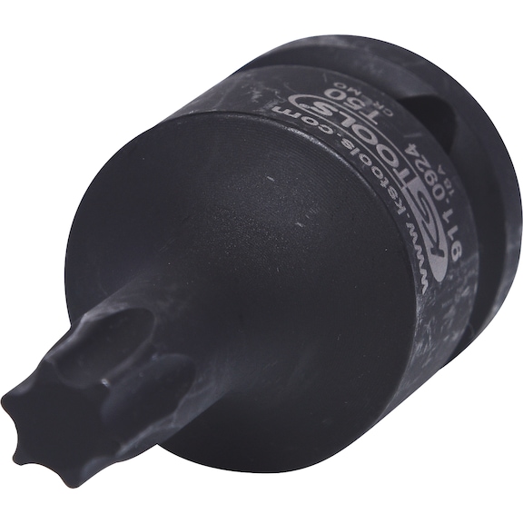 KS TOOLS 1/2 inch power bit socket TX, short, T50 - 1/2 inch power bit socket Torx