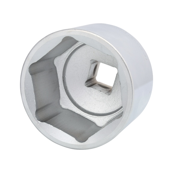 1 inch hex socket, short, 75 mm - 1 inch hex socket