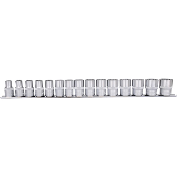 1/2 inch 12-point socket set, 15-piece, 10-24 mm - Socket wrench (set)