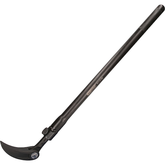 Telescopic articulated roller head pry bar, 865–1350 mm - Crowbar