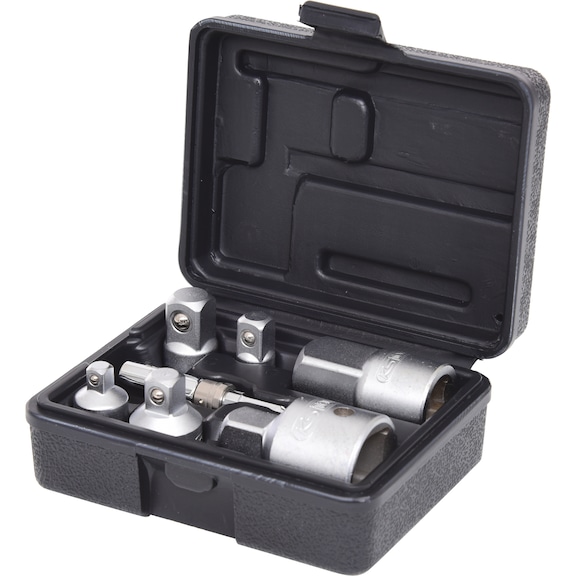 Enlargement and reduction adapter set, 7-piece - Socket wrench (set)