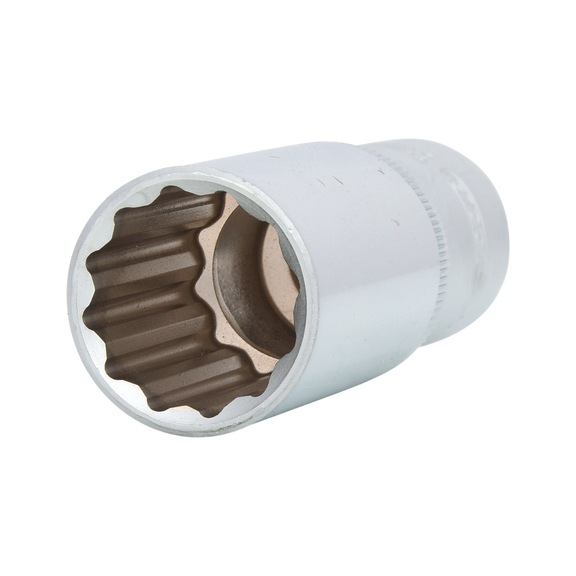1/2 inch 12-point socket, long, 22 mm - 1/2 inch 12-point socket