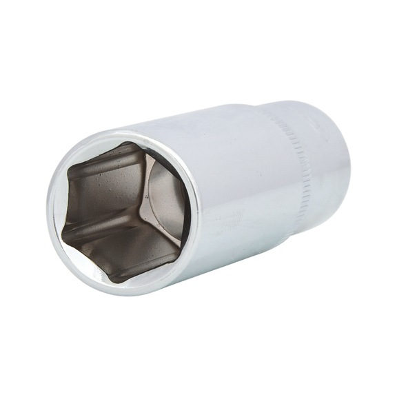 1/2 inch CHROMEplus hex socket, long, 18 mm - 1/2 inch CHROMEplus hex socket