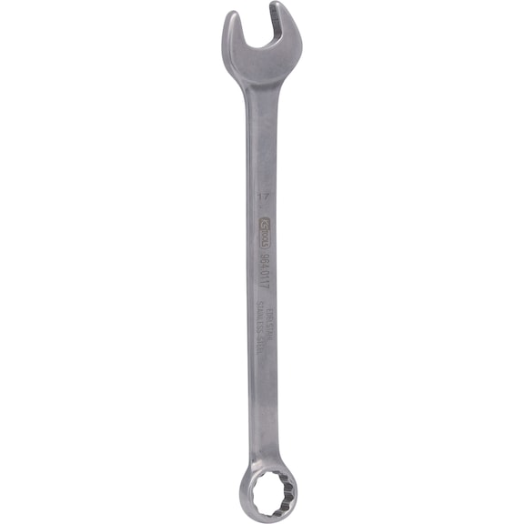 STAINLESS STEEL combination wrench, 17 mm, angled - STAINLESS STEEL Ring spanner, angled