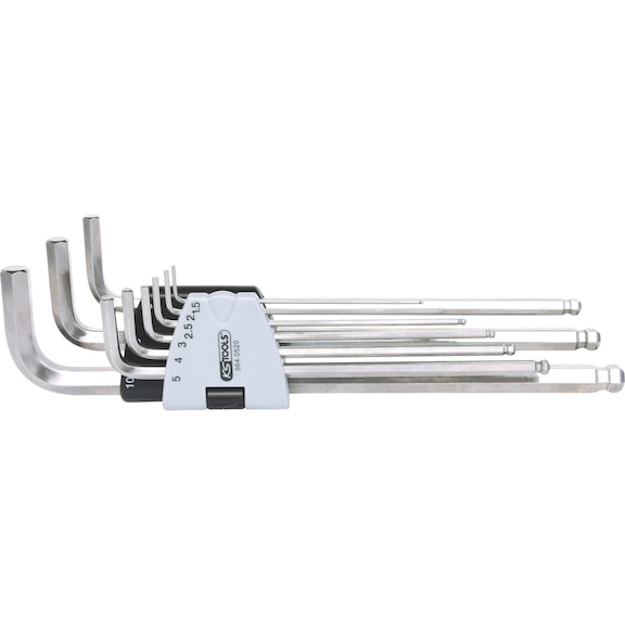 STAINLESS STEEL Hexagon socket angle pin wrench set XL, 9-piece - STAINLESS STEEL Hexagon socket angle pin wrench set