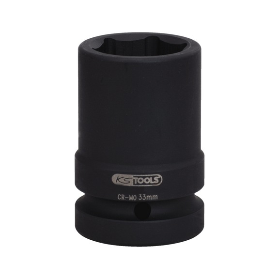 1 inch hex power socket, medium length, 33 mm - 1-inch hex power socket