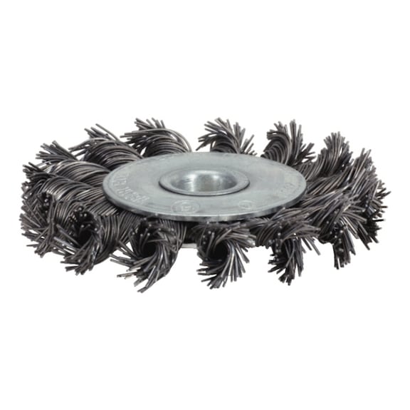 Stainless steel wire round brush 0.5 mm, D: 100 mm - Wire brush