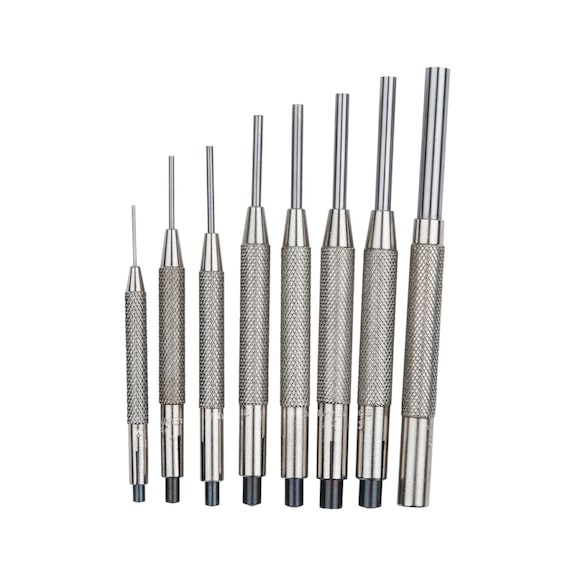 Durchtreiber-Satz, 8-teilig, 09-1,4-1,8-2,4-2,8-3,4-3,9-5,9mm - Drive-through tool
