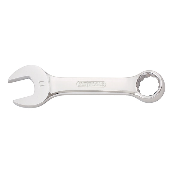 CHROMEplus combination wrench, short, 19 mm on hanger - CHROMEplus combination wrench, short