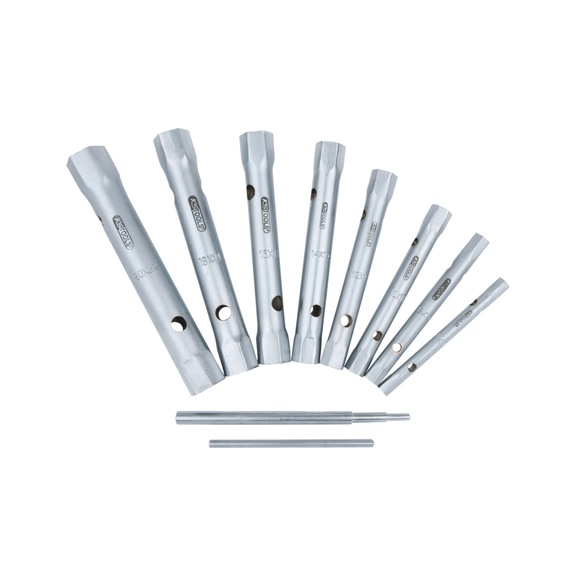 Pipe socket wrench set, 10-piece, 6x7-20x22 mm - Socket wrench (set)