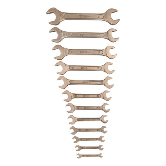 BRONZEplus double open-end wrench set, 12 pieces - BRONZEplus double open-end spanner