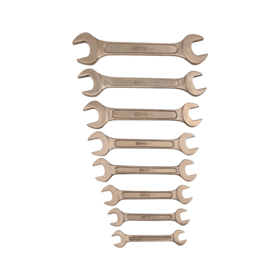 BRONZEplus double open-end wrench set, 8 pieces - BRONZEplus double open-end spanner