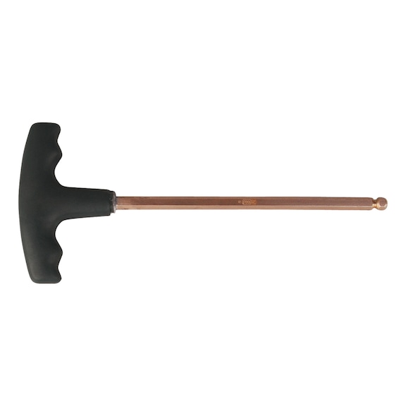BERYLLIUMplus hexagon socket angle pin wrench, T-handle 6 mm, with ball head - BERYLLIUMplus hexagon socket angle pin wrench T-handle with ball head