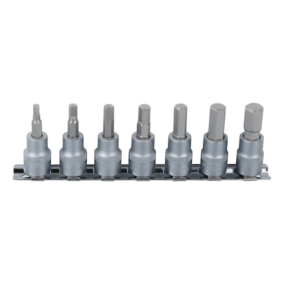 1/4 inch socket set, hexagon socket, 7-piece, 2.5-8 mm - Socket wrench (set)