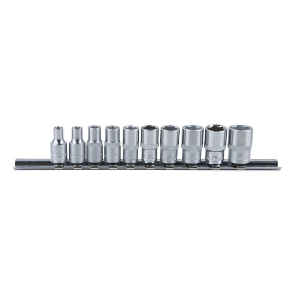 KS TOOLS 1/4 inch hex socket set, 10-piece 4-13 mm - Socket wrench (set)