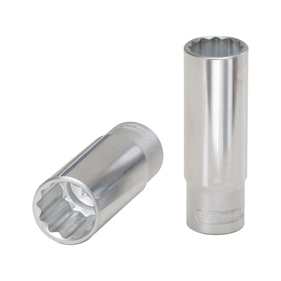 1/2 inch 12-point socket, long, 11 mm on hanger - 1/2 inch 12-point socket