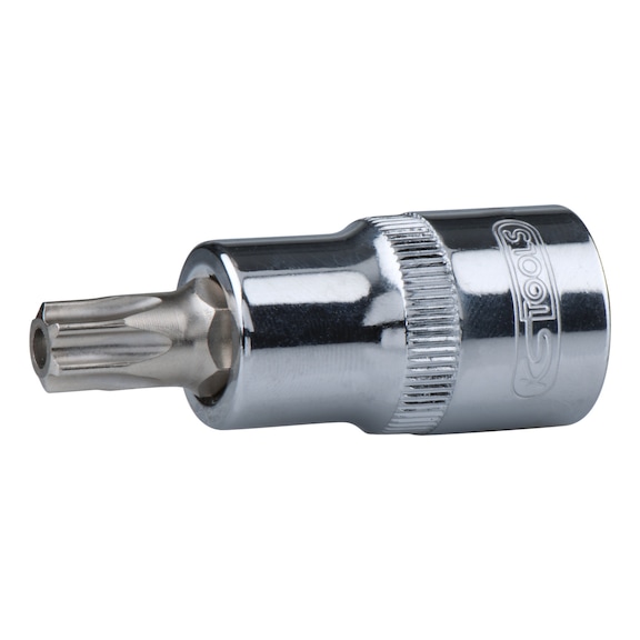 1/2 inch CHROMEplus TX socket with front hole, TB50 - 1/2 inch CHROMEplus Torx bit socket