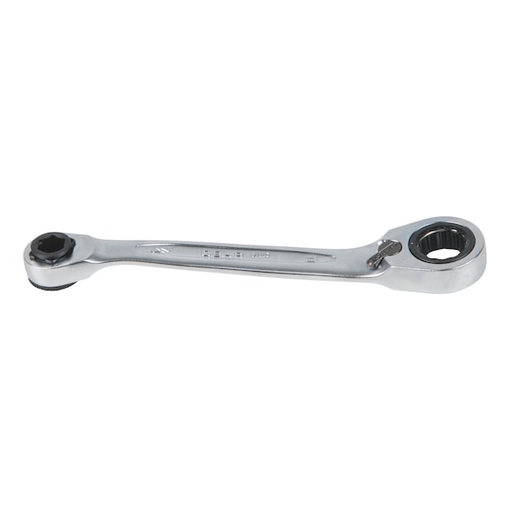 11 mm, 1/4 inch through-type reversible ratchet - KS TOOLS Ratchet (stepped spanner)