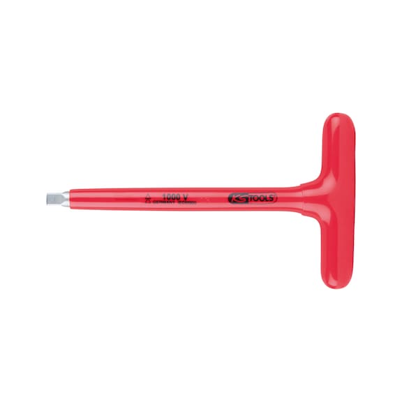 1/4 inch T-handle socket wrench with protective insulation - T-handle with sliding piece