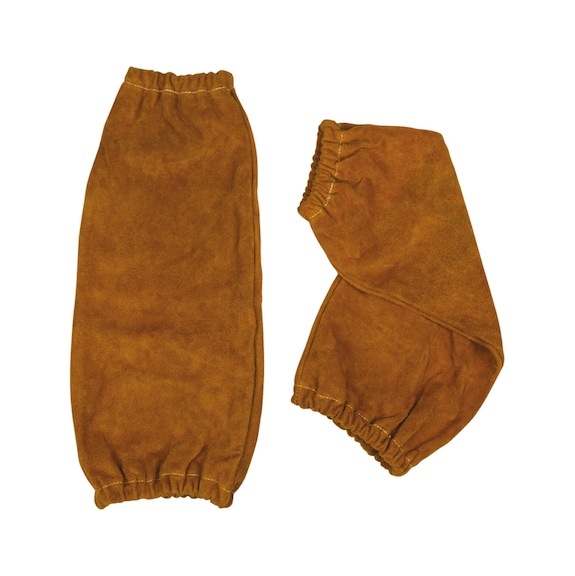Leather sleeves, light brown, pack of 2 - Sleeve protectors