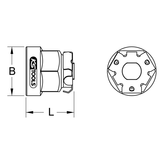 GEARplus bit adapter, 3/8 inch x 1/4 inch - Extension piece