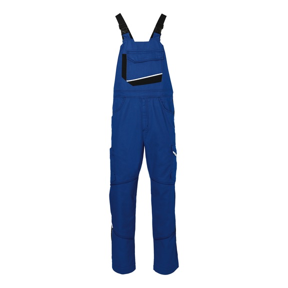 K&Uuml;BLER Cotton dungarees, cobalt blue/black, size 52 3140 1301-4699-52 - ICONIQ cotton dungarees