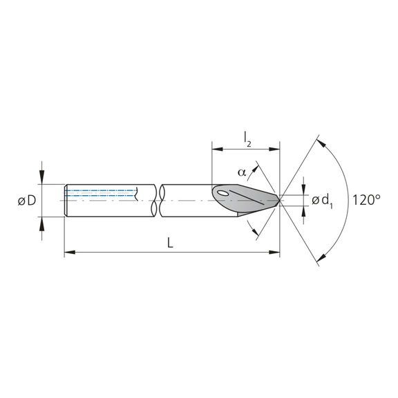 3CC.01000.120, CrazyDrill Twicenter 120° Ø10.0 mm beschichtet - 3CC, VHM Hochleistungsbohrer
