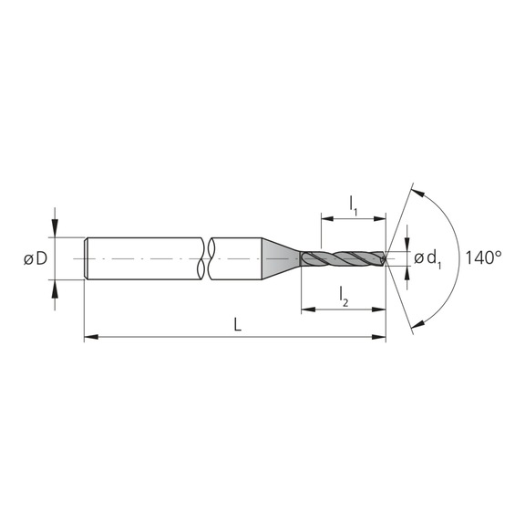 3CD.040355.S, CrazyDrill Steel 4xd Ø3.55 mm beschichtet - 3CD, VHM Hochleistungsbohrer