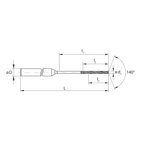 3CFS.20105.1, CrazyDrill Flex Steel 20xd Ø1.05 mm beschichtet - 3CF, VHM Hochleistungsbohrer