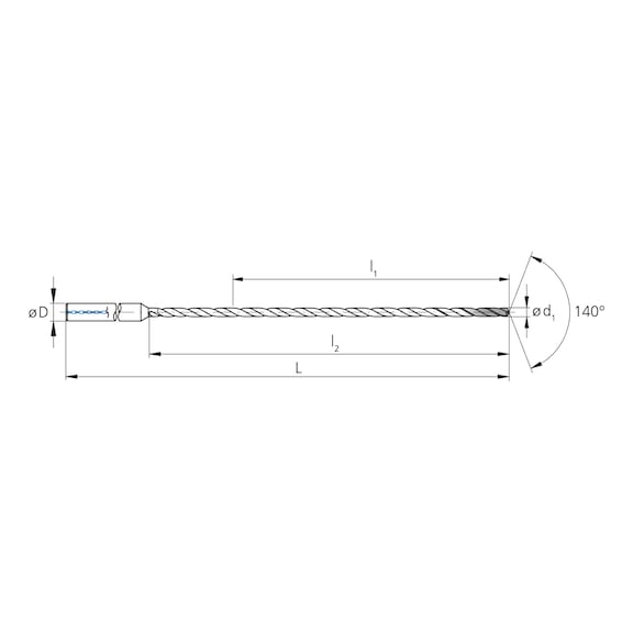 3CD.400360.XL, CrazyDrill Cool XL 40xd Ø3.60 mm beschichtet - 3CD, VHM Hochleistungsbohrer