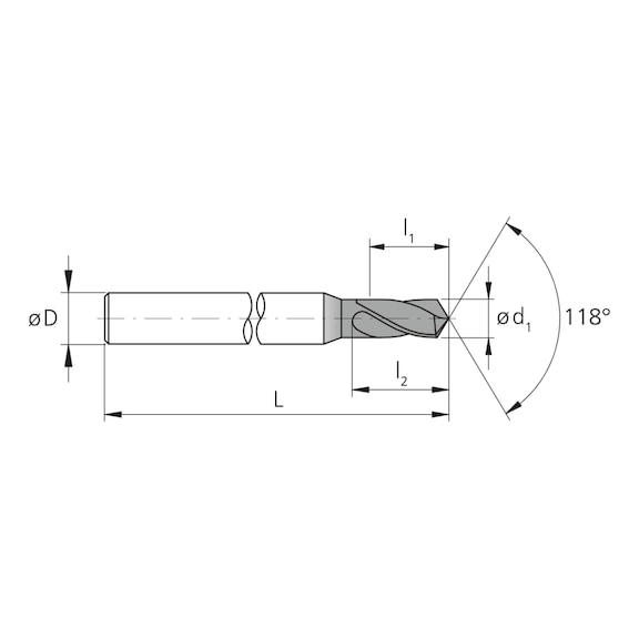 3MD.200116.1, MiquDrill 200 / Ø1.16 mm beschichtet - 3MD, VHM Hochleistungsbohrer
