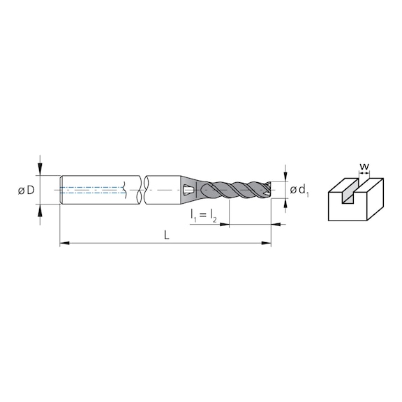3CMC42.A8Z3.200.1, CrazyMill Cool P&S 2.5xd Ø2.00 mm beschichtet - 3CM, VHM Schaftfräser