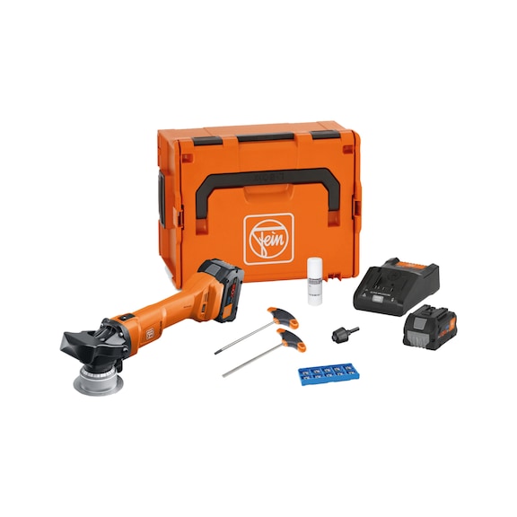 Fresa alt. fres. met. bat. FEIN c/set bás. usu. AKFH 18-5 AS 2x18 V bat. Li-ion - Fresa de alto fresado de metal a batería