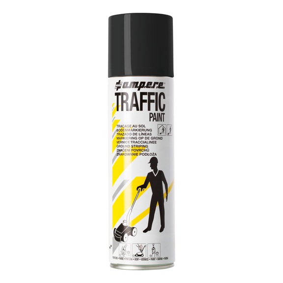 Floor highlighter colour TRAFFIC black, 500&nbsp;ml - Traffic Paint® floor marking paint