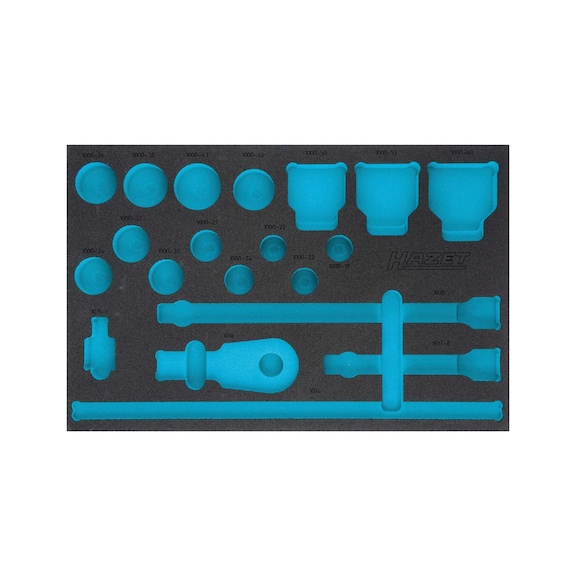 HAZET 2-component soft foam insert 163-406L - Tool assortment