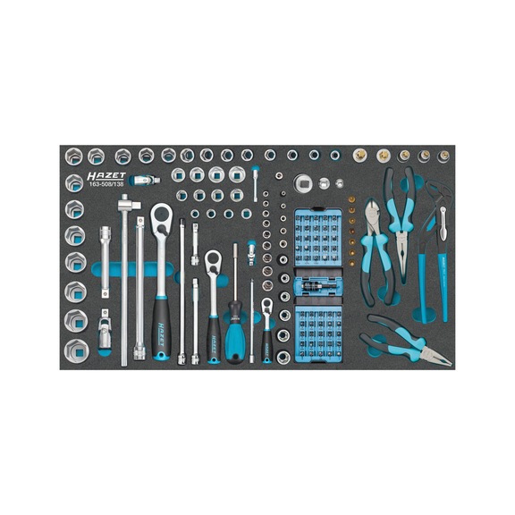 HAZET Steckschlüssel Satz 163-508/138 Außen Sechskant-Tractionsprofil - Werkzeugsortiment