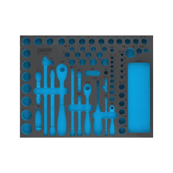 HAZET 2-Komponenten Weichschaum-Einlage 163-513L - Werkzeugsortiment