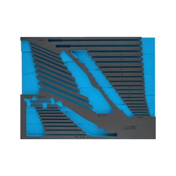 HAZET 2-Komponenten Weichschaum-Einlage 163-525L - Werkzeugsortiment