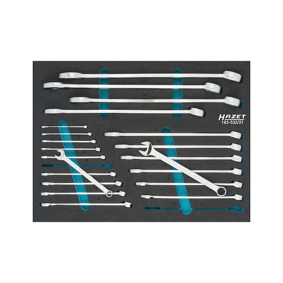HAZET Combination wrench set 163-532/21 Number of tools 21 - Tool assortment