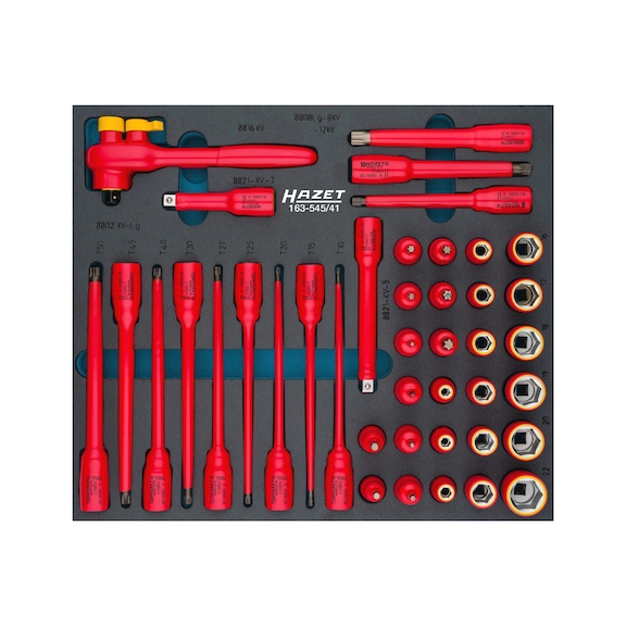 HAZET Steckschlüssel Satz schutzisoliert 163-545/41 Anzahl Werkzeuge 41 - Werkzeugsortiment
