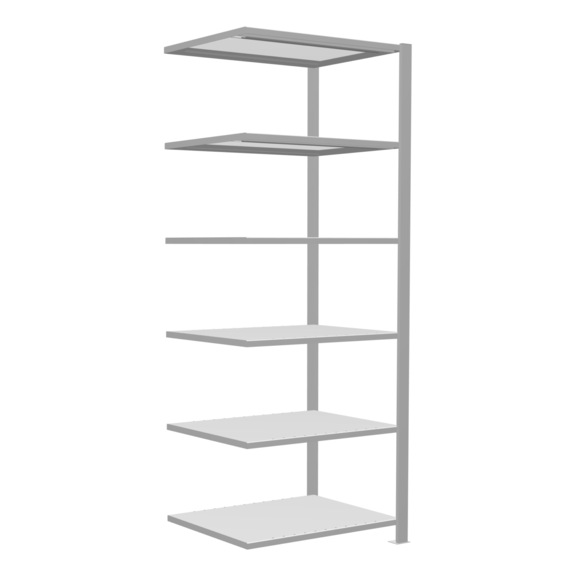 SCHULTE Anbauregal B&uuml;ro-Fachboden Stecksystem MULTIplus150 RAL7035 6 B&ouml;den 2000x750x600 - Regal (Werkstatt)