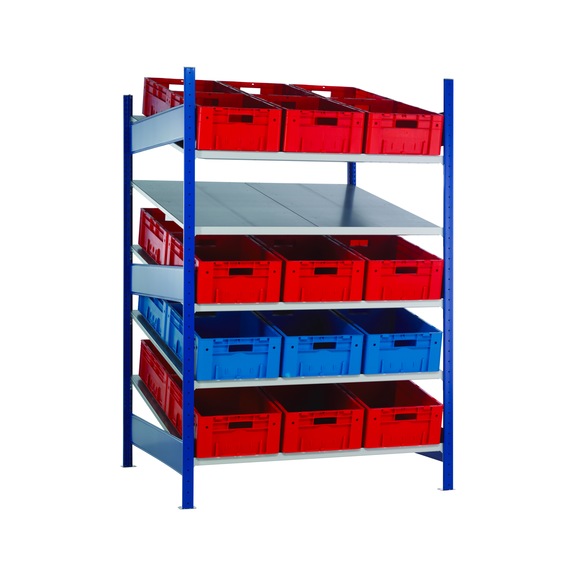 SCHULTE additional level inclined XL MULTIplus150 galvanized/RAL7035 1300x1200 No. 38868 - Shelving (workshop)