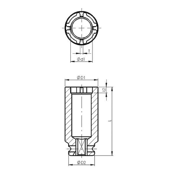 ACTION Socket wrench 1 inch KM18 DO69715790 - Drive part 1 inch