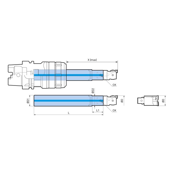 335.331 BIG DAISHOWA, Bohrstange ST31-CKB3-260HM - ST, Bohrstange