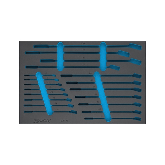 HAZET 2-component soft foam insert 163-210L - Insert for tool trolley